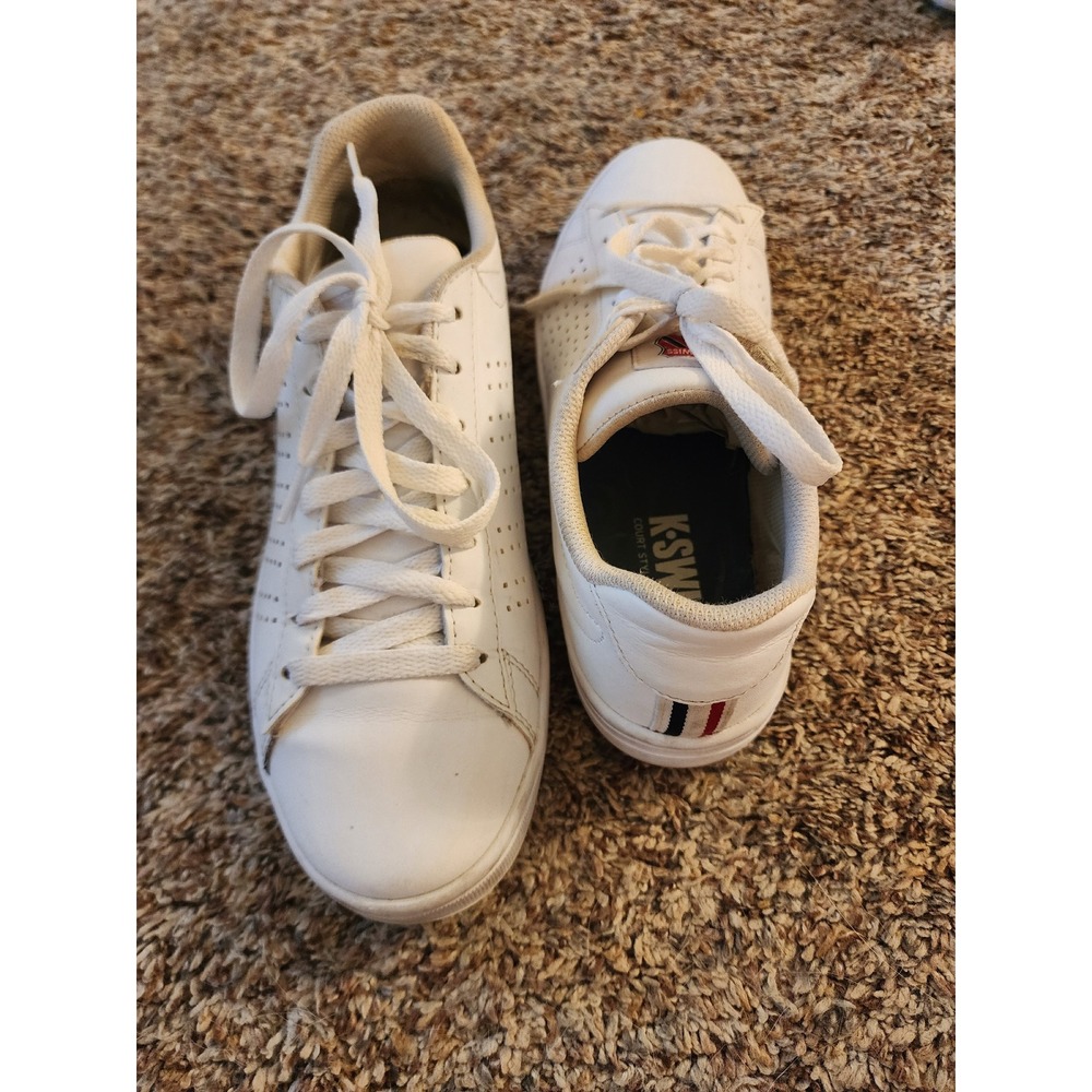 K-Swiss Court Casini White Leather Low Top Sneakers Women 8